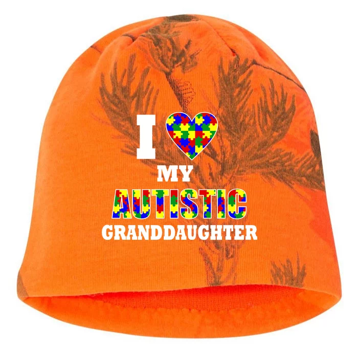 I Love My Autistic Granddaughter Autism Kati - Camo Knit Beanie