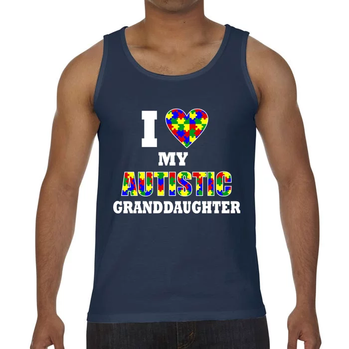 I Love My Autistic Granddaughter Autism Comfort Colors® Tank Top