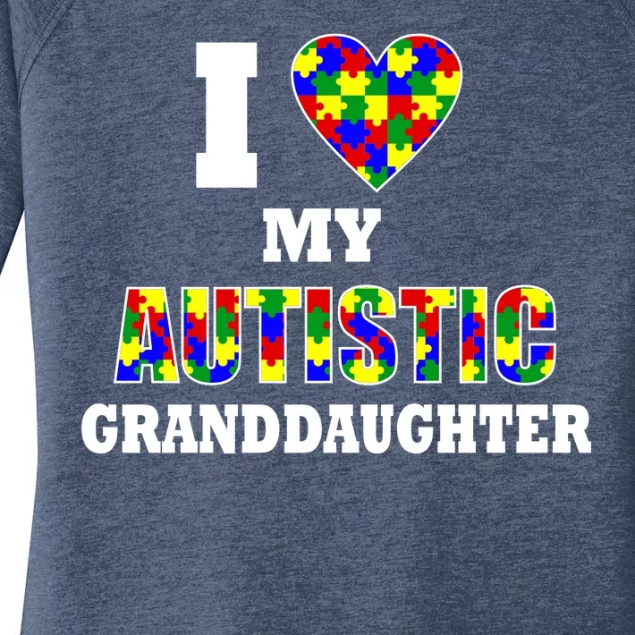 I Love My Autistic Granddaughter Autism Women's Perfect Tri Tunic Long Sleeve Shirt