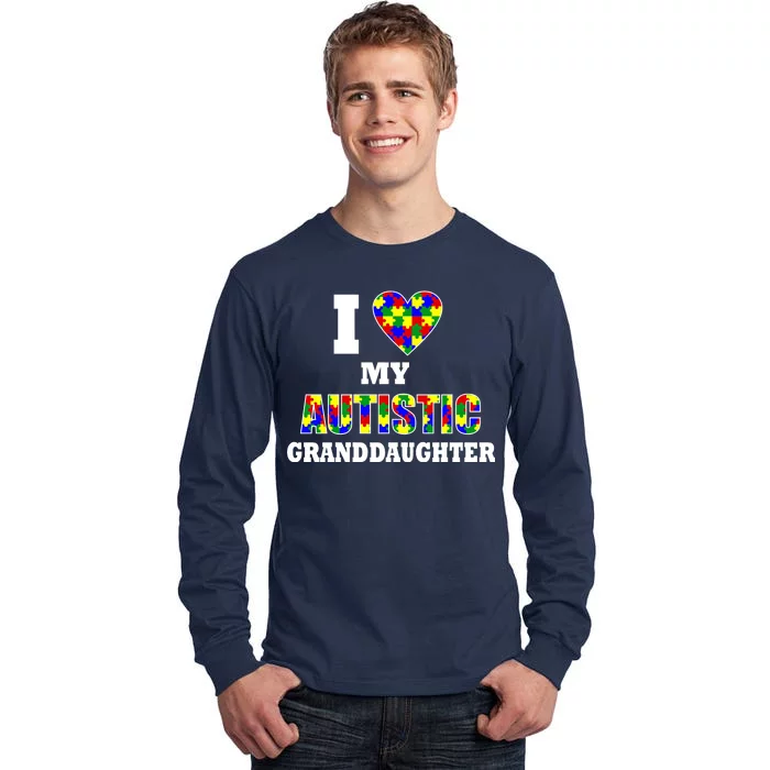 I Love My Autistic Granddaughter Autism Tall Long Sleeve T-Shirt