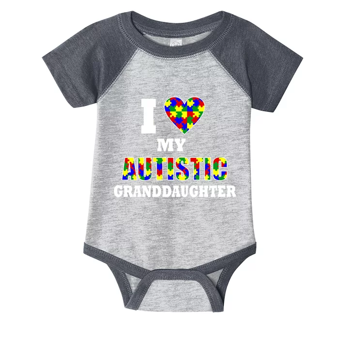 I Love My Autistic Granddaughter Autism Infant Baby Jersey Bodysuit