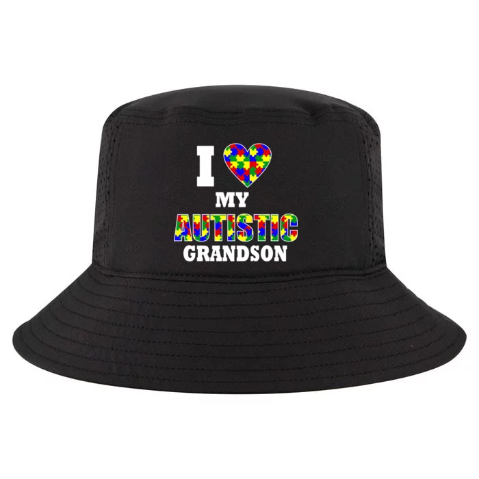 I Love My Autistic Grandson Autism Cool Comfort Performance Bucket Hat