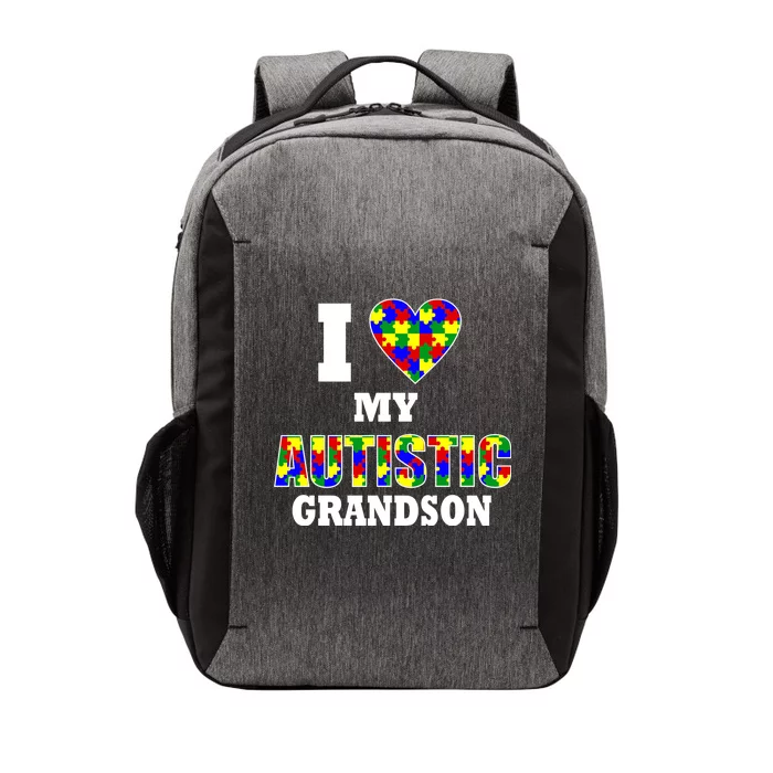 I Love My Autistic Grandson Autism Vector Backpack