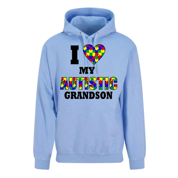 I Love My Autistic Grandson Autism Unisex Surf Hoodie