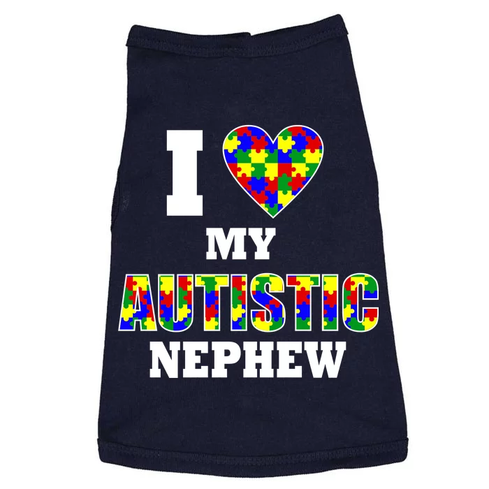 I Love My Autistic Nephew Autism Doggie Tank