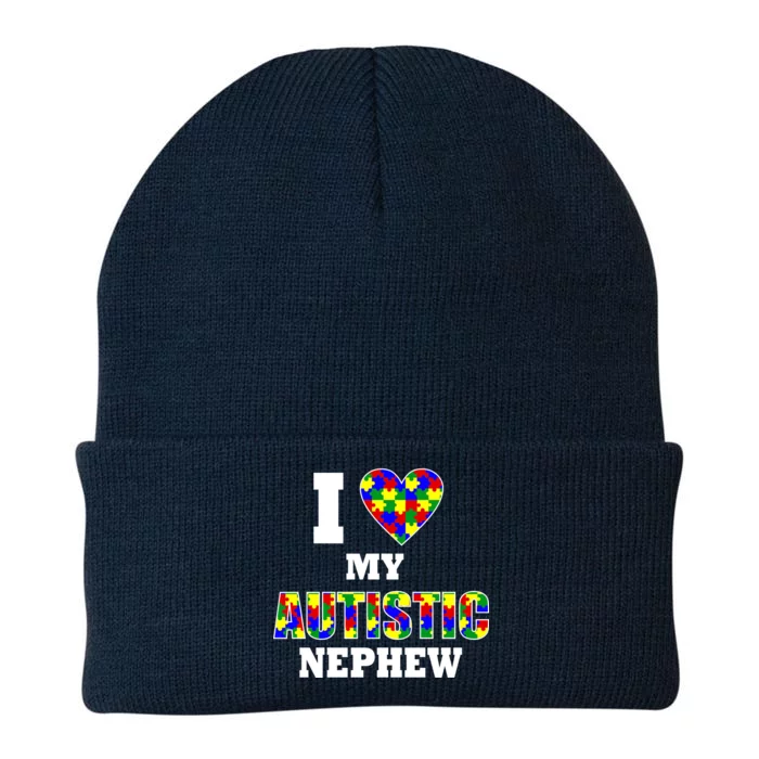 I Love My Autistic Nephew Autism Knit Cap Winter Beanie