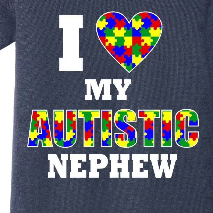 I Love My Autistic Nephew Autism Baby Bodysuit