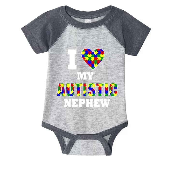 I Love My Autistic Nephew Autism Infant Baby Jersey Bodysuit