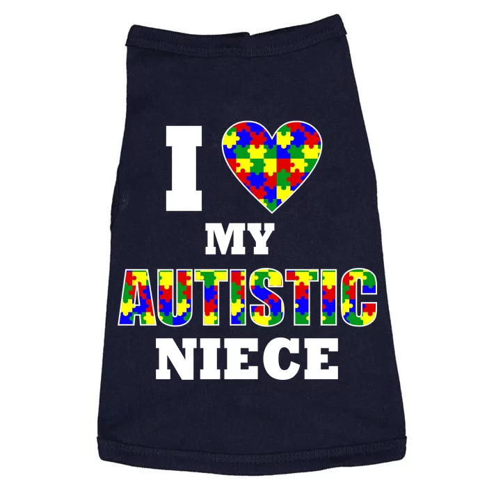 I Love My Autistic Niece Autism Doggie Tank