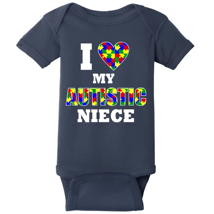 I Love My Autistic Niece Autism Baby Bodysuit