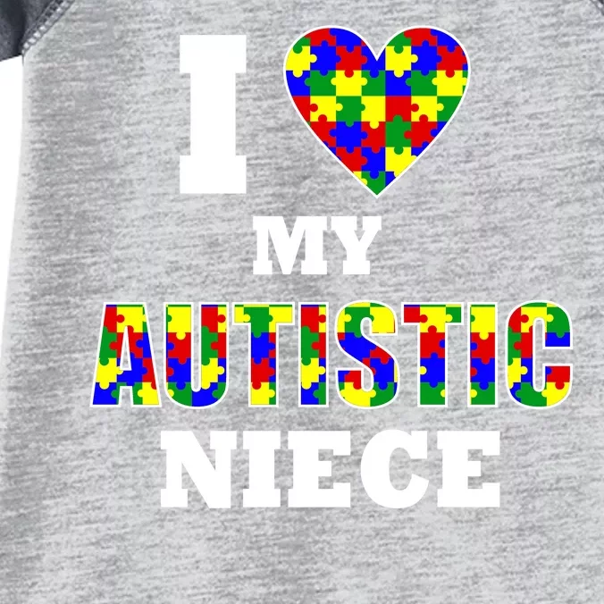 I Love My Autistic Niece Autism Infant Baby Jersey Bodysuit