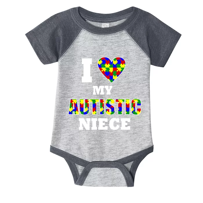 I Love My Autistic Niece Autism Infant Baby Jersey Bodysuit