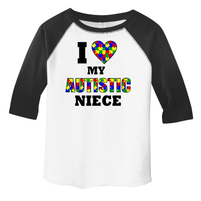 I Love My Autistic Niece Autism Toddler Fine Jersey T-Shirt