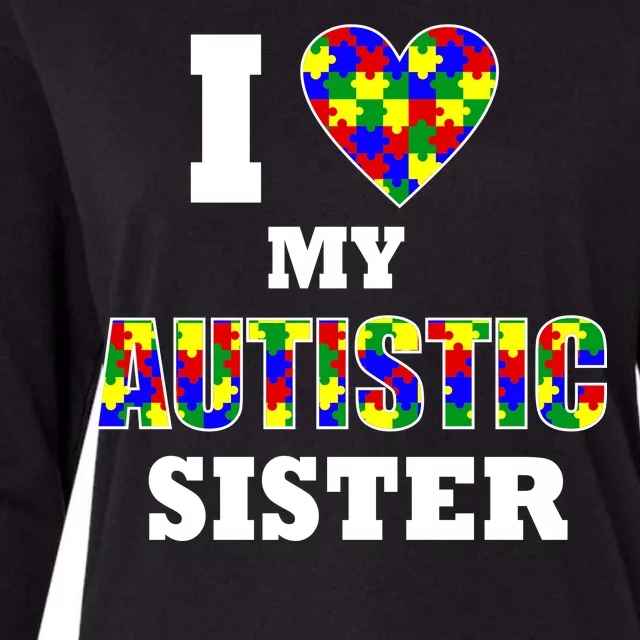 I Love My Autistic Sister Autism Womens Cotton Relaxed Long Sleeve T-Shirt