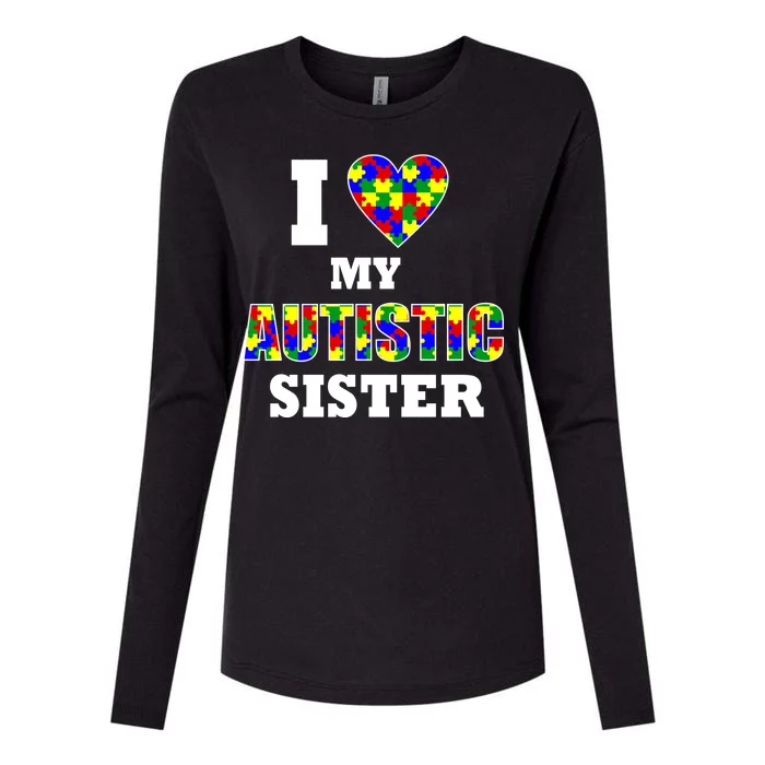 I Love My Autistic Sister Autism Womens Cotton Relaxed Long Sleeve T-Shirt