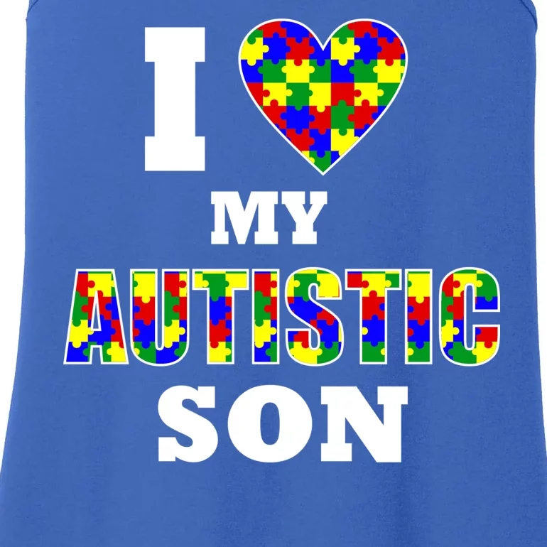 I Love My Autistic Son Autism Ladies Essential Tank