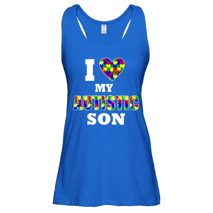 I Love My Autistic Son Autism Ladies Essential Flowy Tank