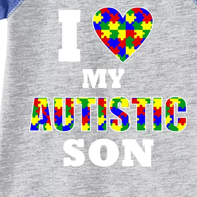 I Love My Autistic Son Autism Infant Baby Jersey Bodysuit