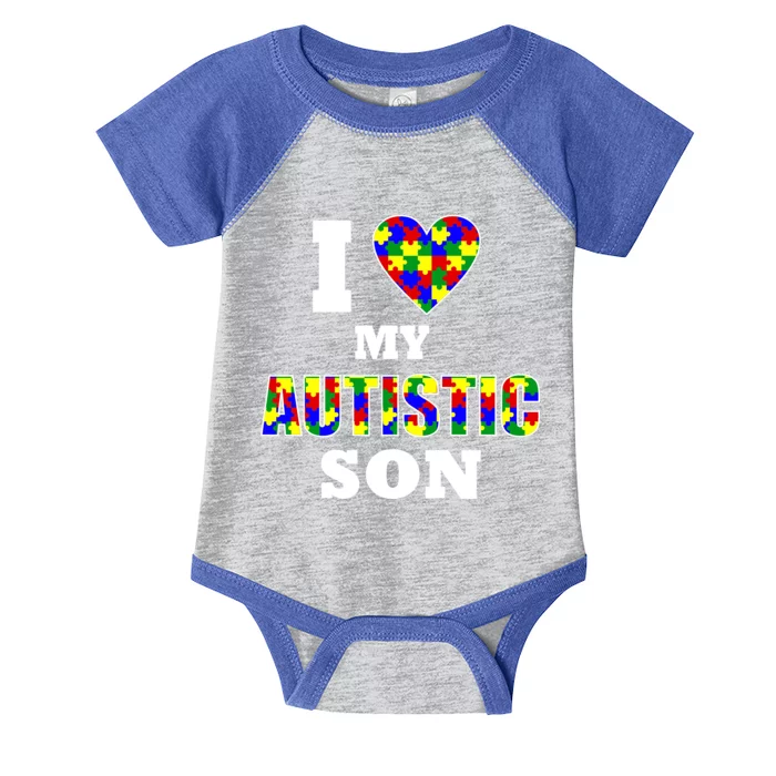 I Love My Autistic Son Autism Infant Baby Jersey Bodysuit