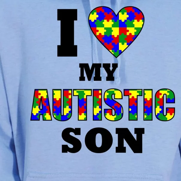 I Love My Autistic Son Autism Unisex Surf Hoodie