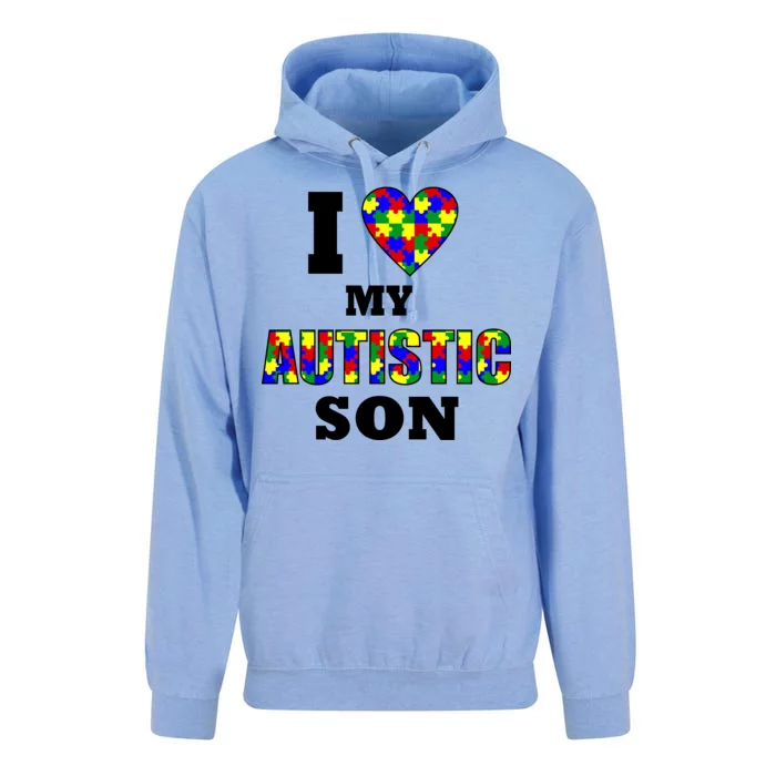 I Love My Autistic Son Autism Unisex Surf Hoodie