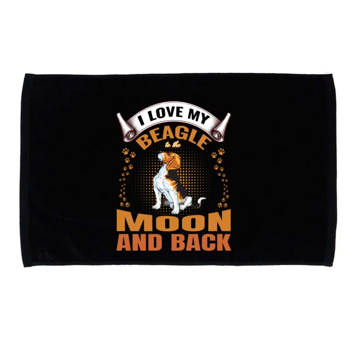 I Love My Beagle To The Moon and Back Microfiber Hand Towel