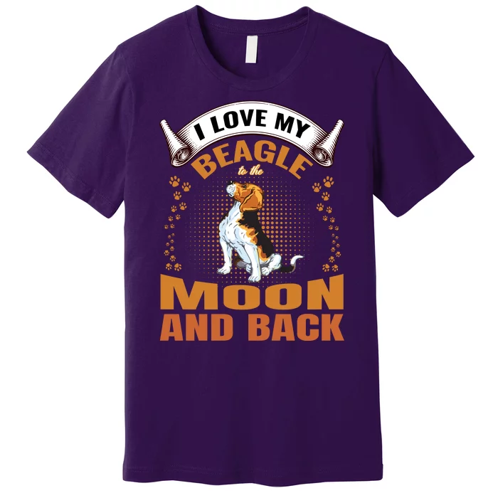 I Love My Beagle To The Moon and Back Premium T-Shirt