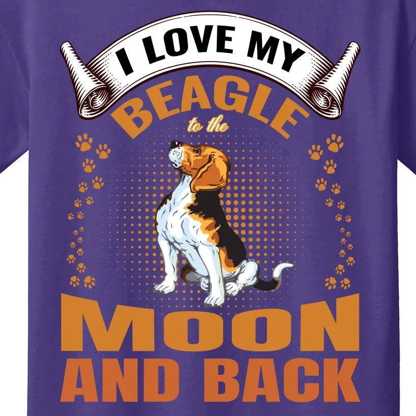 I Love My Beagle To The Moon and Back Kids T-Shirt