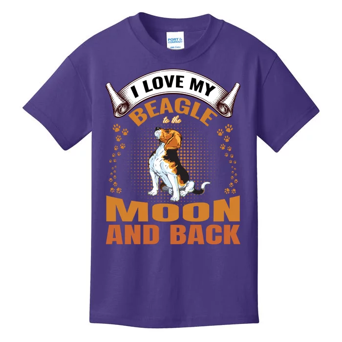 I Love My Beagle To The Moon and Back Kids T-Shirt