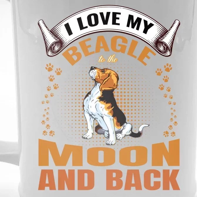 I Love My Beagle To The Moon and Back Front & Back Beer Stein