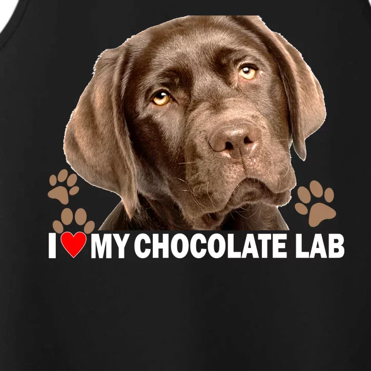 I Love My Chocolate Lab Performance Tank