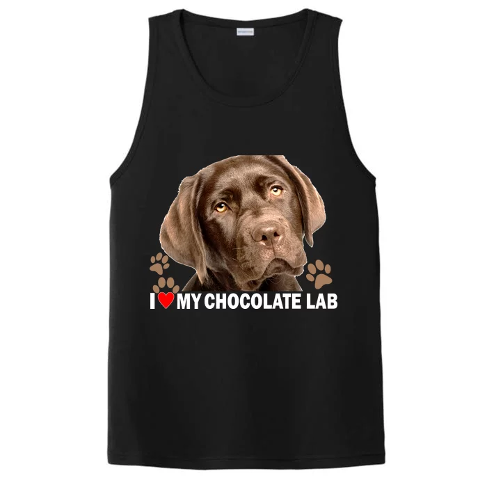 I Love My Chocolate Lab Performance Tank