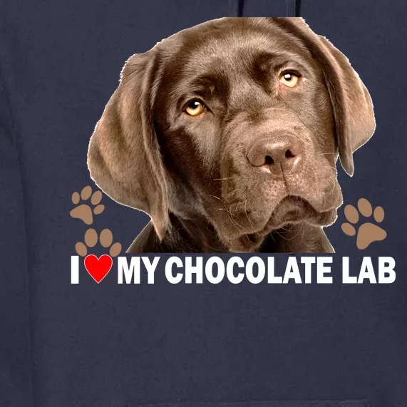 I Love My Chocolate Lab Premium Hoodie