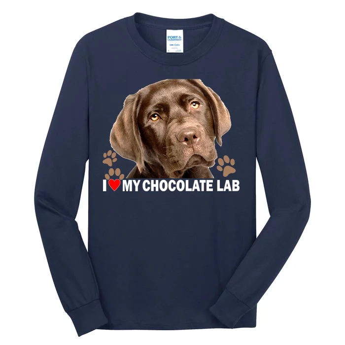 I Love My Chocolate Lab Tall Long Sleeve T-Shirt