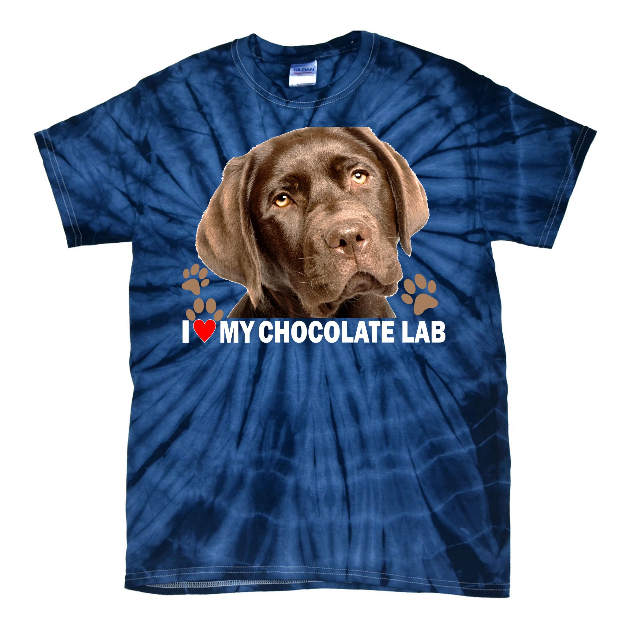 Dean Russo Black Lab Tee,Navy Tie Dye Dog Shirt I Love My Lab T-Shirt 
