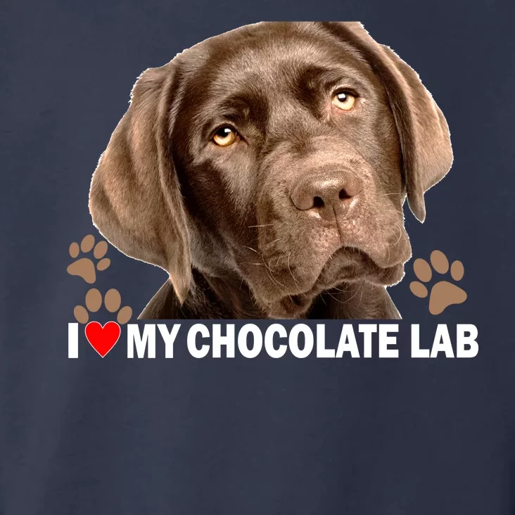 I Love My Chocolate Lab Toddler Hoodie