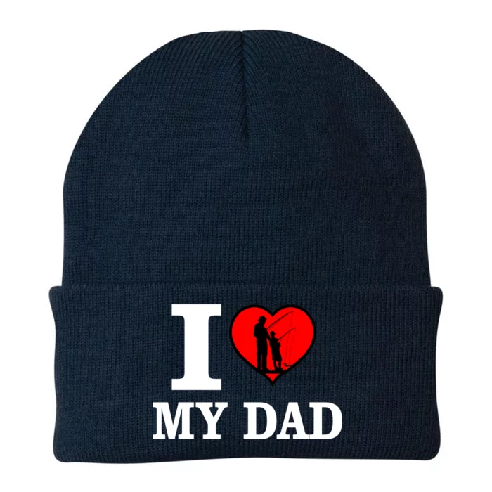 I Love My Dad Heart Knit Cap Winter Beanie