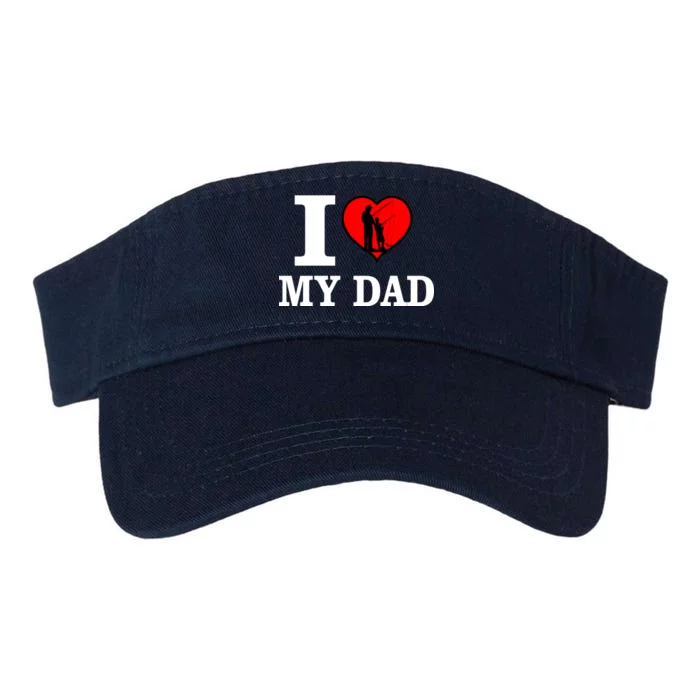 I Love My Dad Heart Valucap Bio-Washed Visor