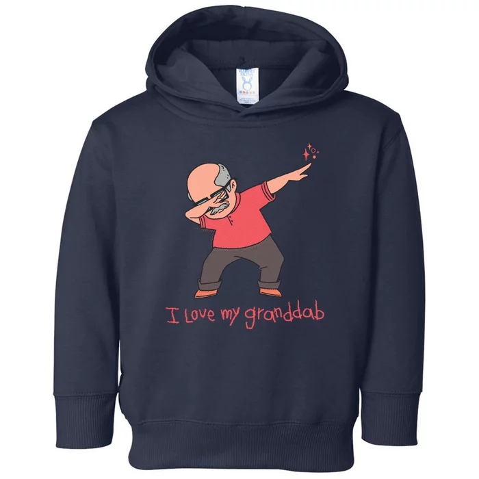 I Love My Granddab Toddler Hoodie