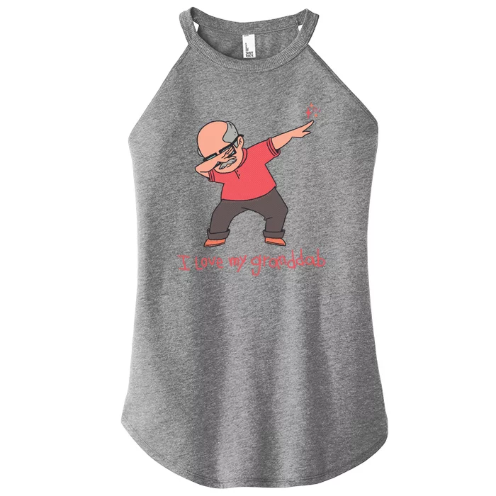 I Love My Granddab Women’s Perfect Tri Rocker Tank