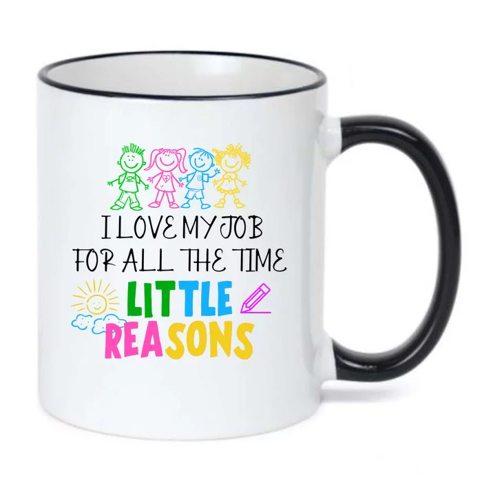 I Love My Job For All The Time Little Reasons Black Color Changing Mug