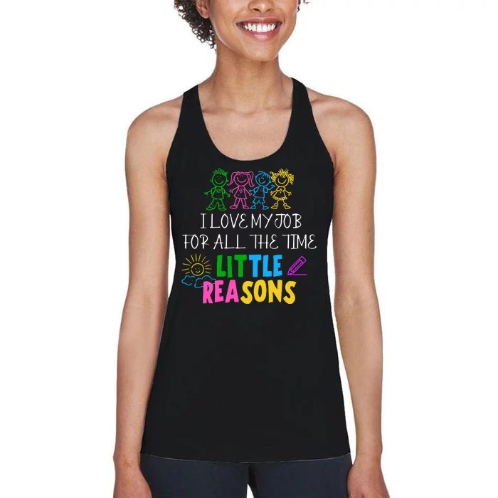 I Love My Job For All The Time Little Reasons Women's Racerback Tank