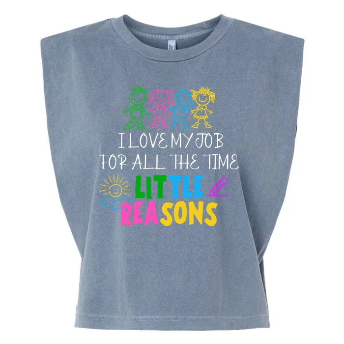 I Love My Job For All The Time Little Reasons Garment-Dyed Women's Muscle Tee