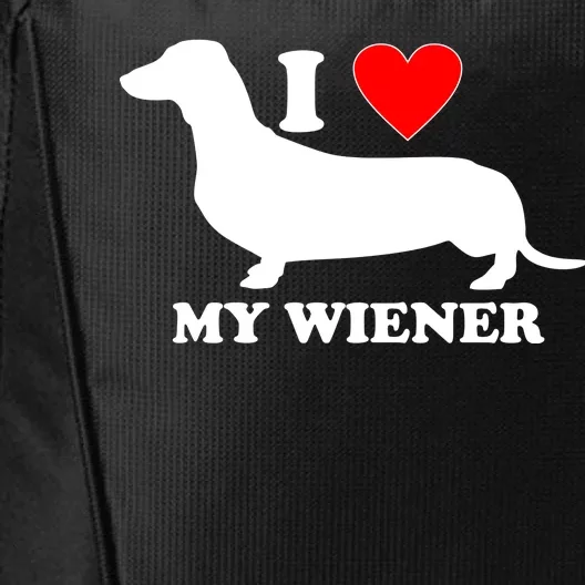 I Love My Wiener City Backpack