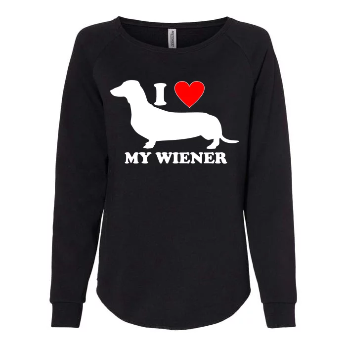 I Love My Wiener Womens California Wash Sweatshirt