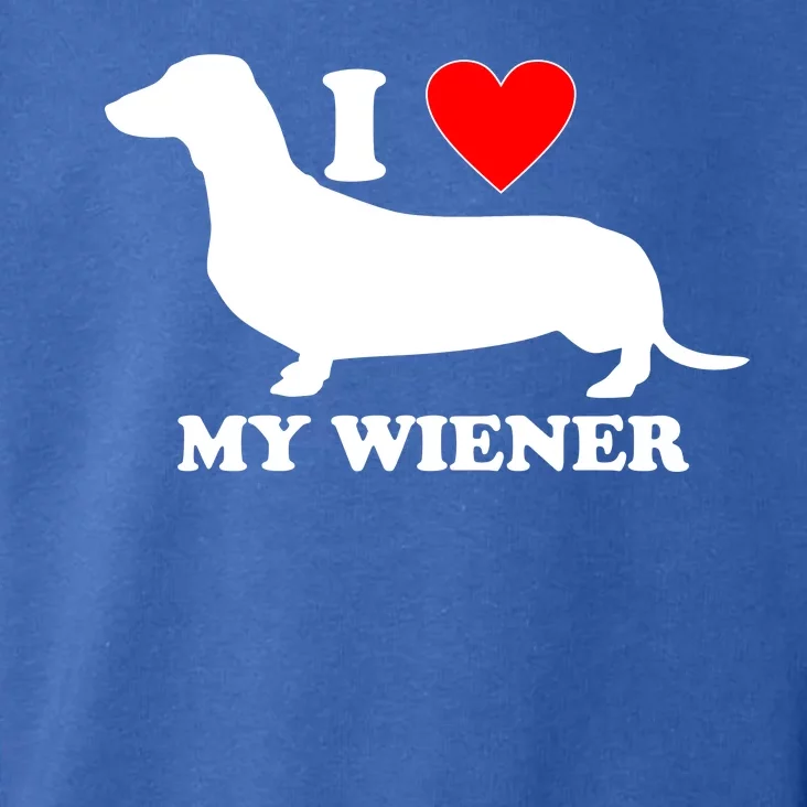 I Love My Wiener Toddler Hoodie