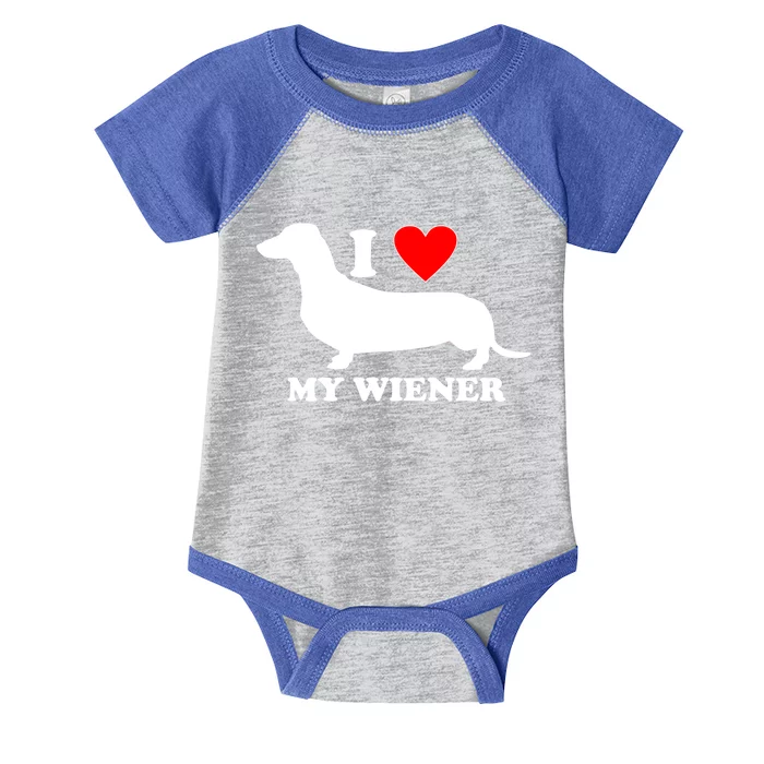 I Love My Wiener Infant Baby Jersey Bodysuit