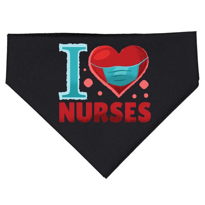 I Love Nurses USA-Made Doggie Bandana