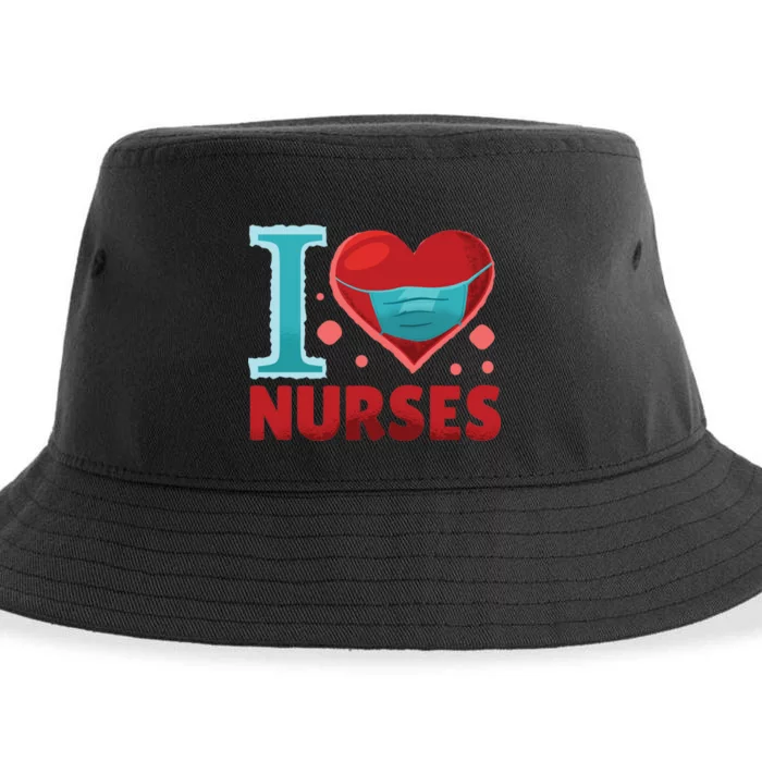 I Love Nurses Sustainable Bucket Hat