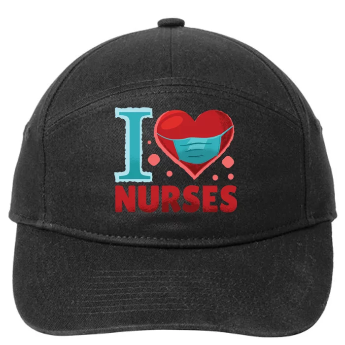 I Love Nurses 7-Panel Snapback Hat